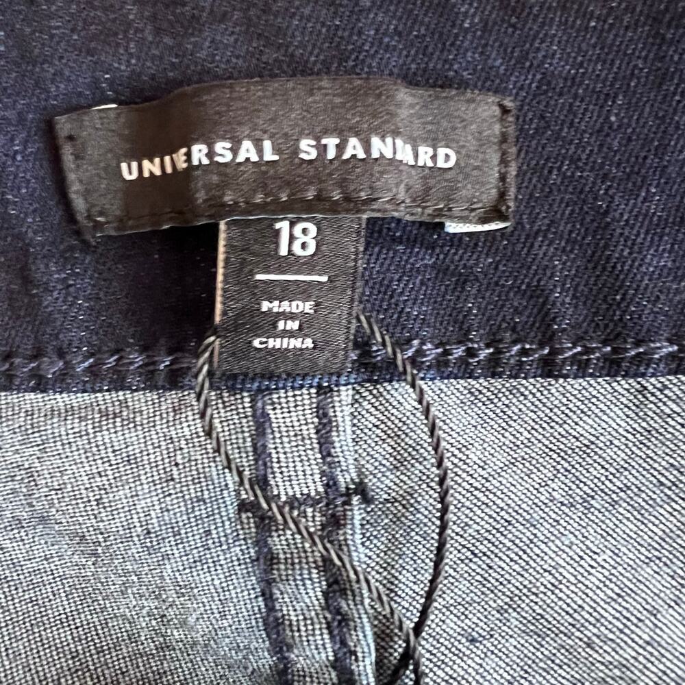 Universal Standard Donna High Rise Curve Straight Leg Jeans Dark Indigo Size 18 - Picture 8 of 13